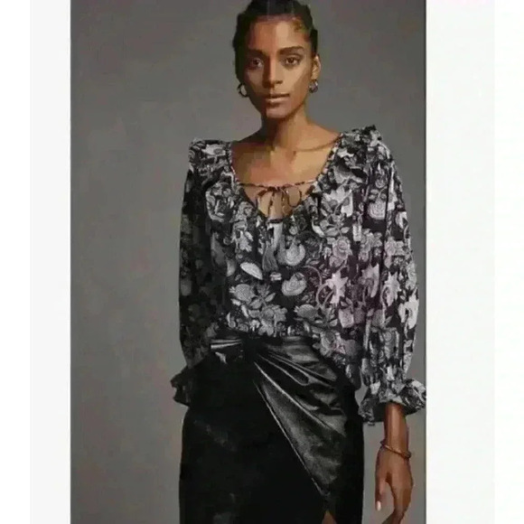 Anthropologie Tops - NWT Anthropologie Mille May Top $168 Small New Black